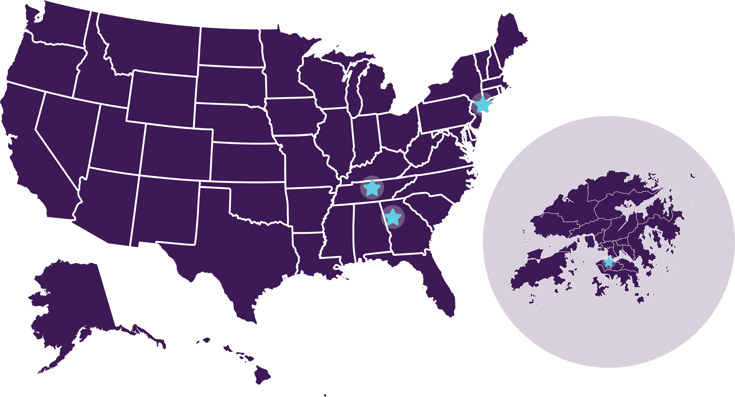 Map of Clover Health Offices in United States