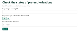 Check the Status of Prior Authorizations